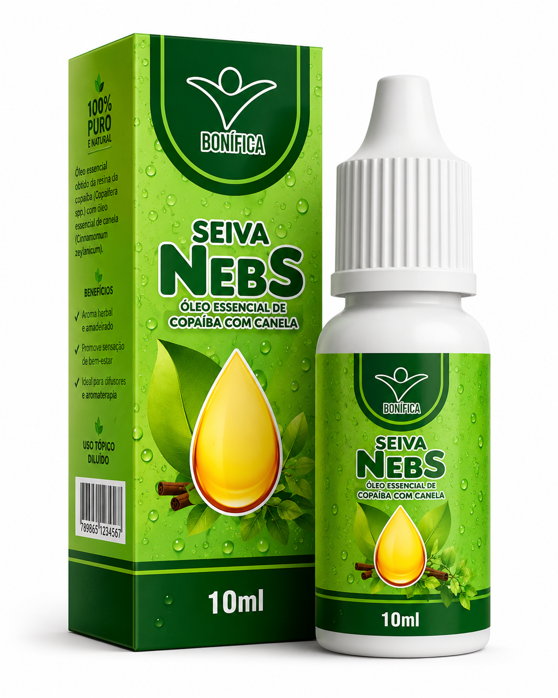 Seiva Nebs Bonífica 10ml – Óleo Essencial de Copaíba com Canela | Regeneração e Alívio Natural