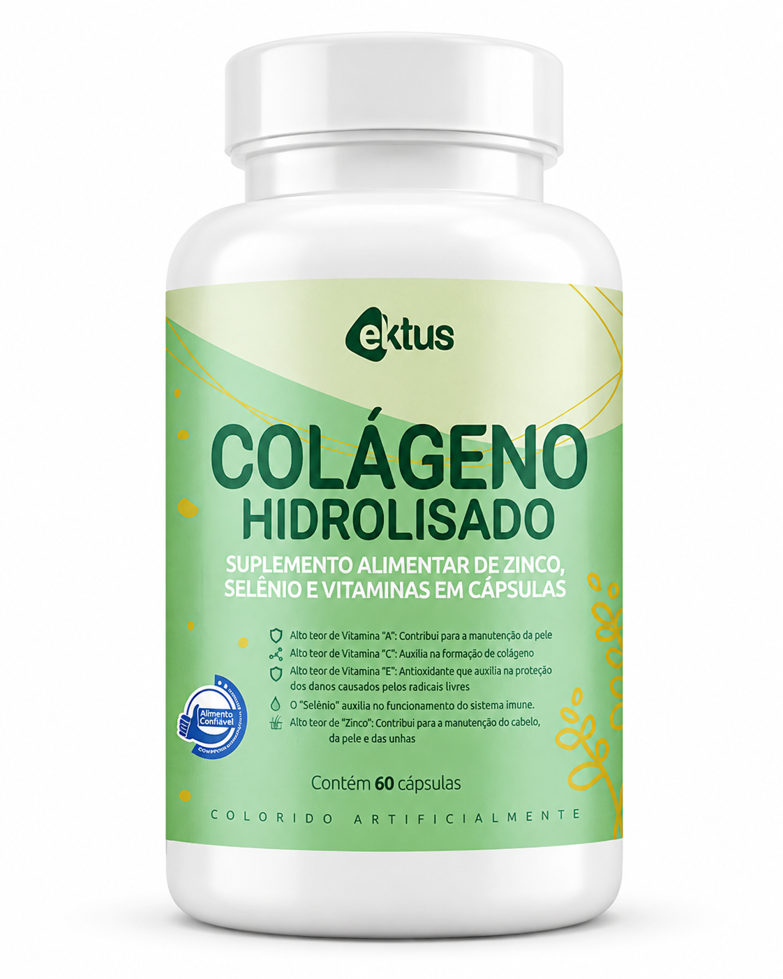 Colágeno Hidrolisado Ektus 60 Cápsulas – Beleza, Imunidade e Proteção Antioxidante (Ektus)