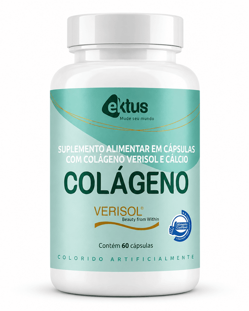 Colágeno Verisol® + Cálcio Ektus 60 Cápsulas