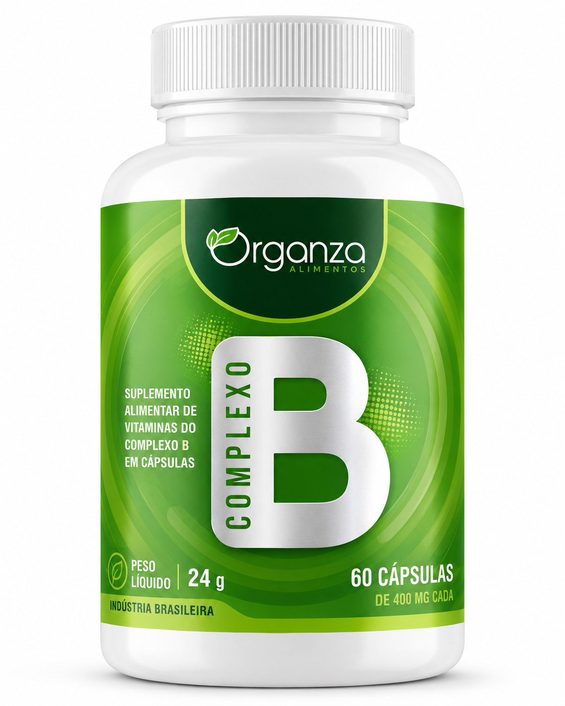 Complexo B Organza 60 Cápsulas – Energia, Metabolismo e Saúde do Sistema Nervoso (Organza)