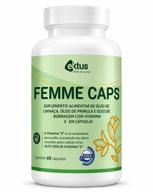 Femme Caps Ektus 60 Cápsulas – Linhaça, Prímula e Borragem
