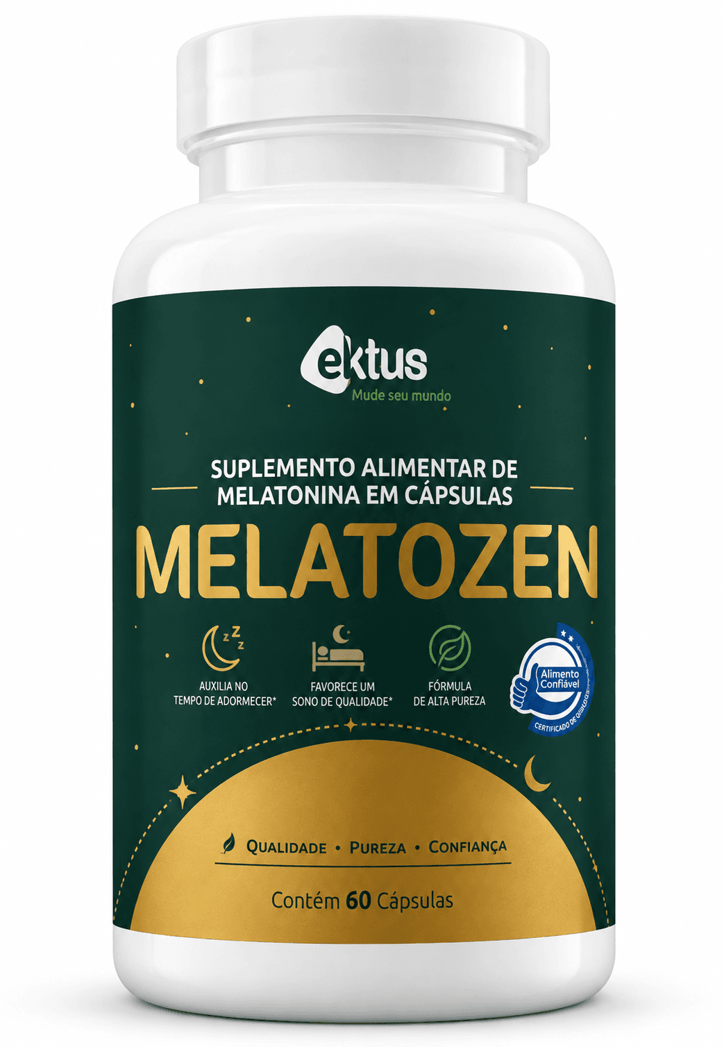 Melatozen Ektus 60 Cápsulas – Melatonina, Triptofano e Vitaminas