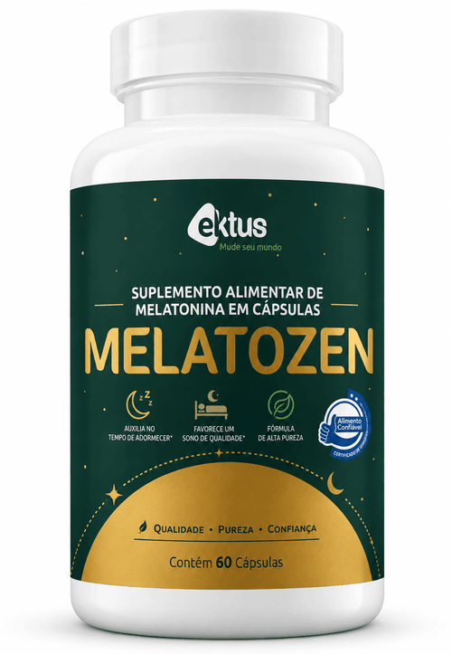 Melatozen Ektus 60 Cápsulas – Melatonina, Triptofano e Vitaminas
