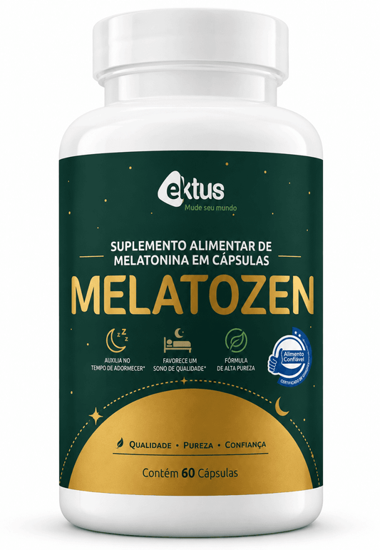 Melatozen Ektus 60 Cápsulas – Melatonina, Triptofano e Vitaminas