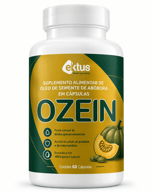 Ozein Ektus 60 Cápsulas – Óleo de Semente de Abóbora Ozonizado