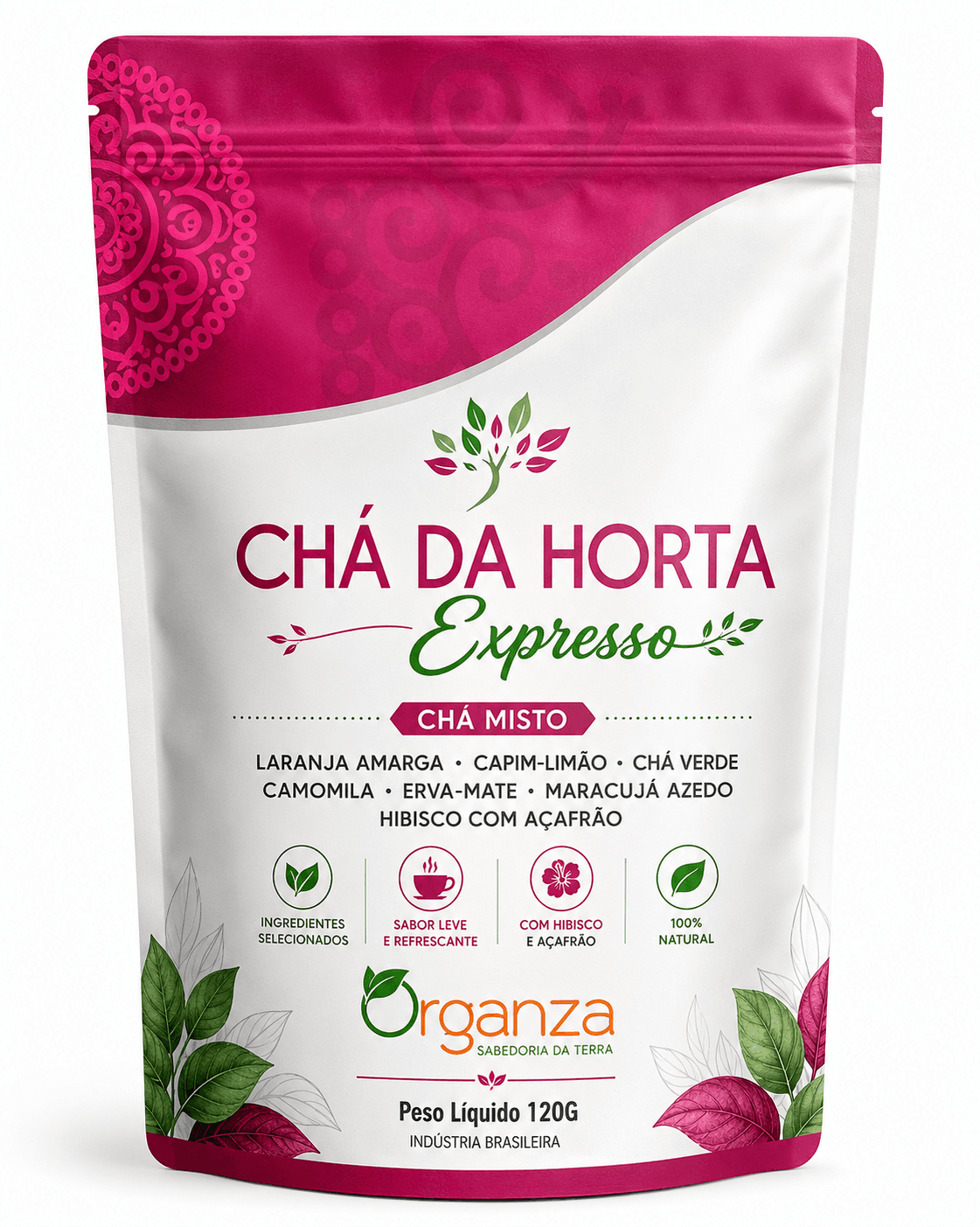 Chá da Horta Expresso Organza 120g – Mix para Preparo de Chá