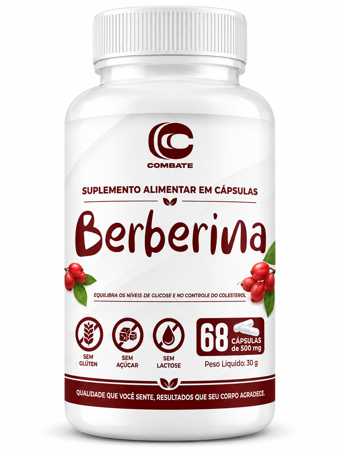 Berberina 60 Cápsulas (Combate) – Equilíbrio Glicêmico e Controle do Colesterol (Vitadrop)