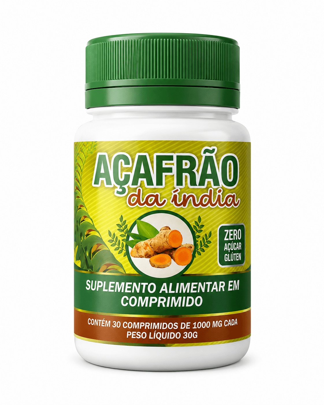 Açafrão da Índia (Cúrcuma) 1000mg – 30 Comprimidos