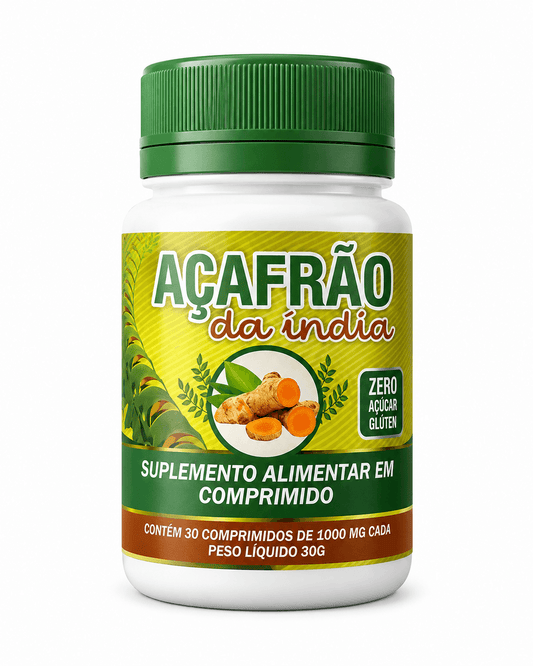 Açafrão da Índia (Cúrcuma) 1000mg – 30 Comprimidos