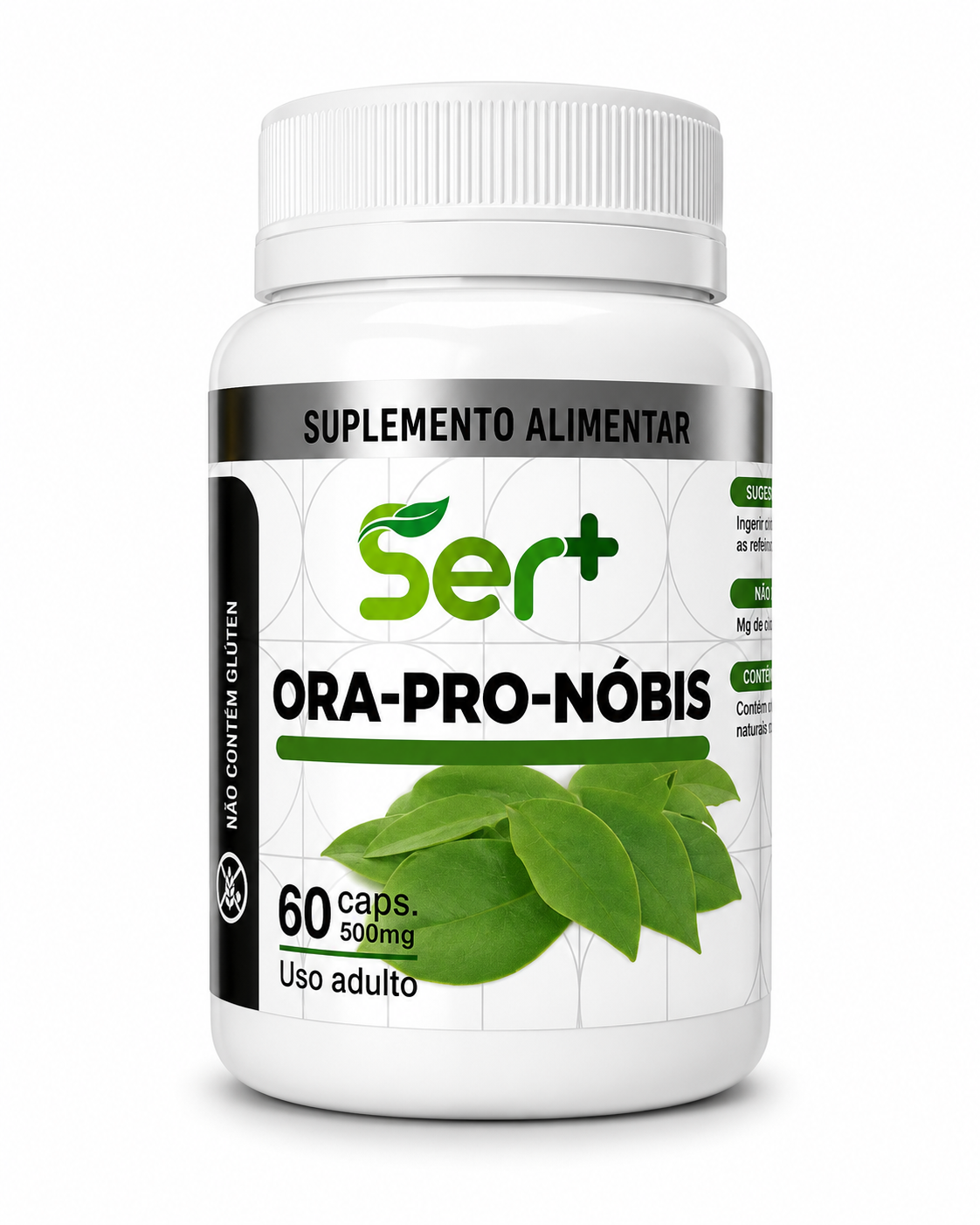 Ser+ Ora-pro-nóbis (500mg) – Suplemento Natural: Proteína Vegetal, Fibras e Vitalidade (60 Cápsulas)