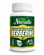 Berberine Naturalis 500mg – Suplemento 100% Natural para Auxílio no Controle da Glicose (60 Cápsulas)