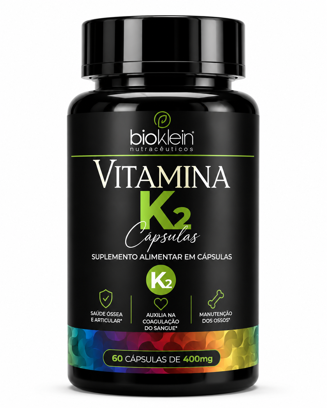 Vitamina K2 Bioklein (60 Cápsulas de 400mg) – O Direcionador Inteligente do Cálcio para Ossos e Artérias