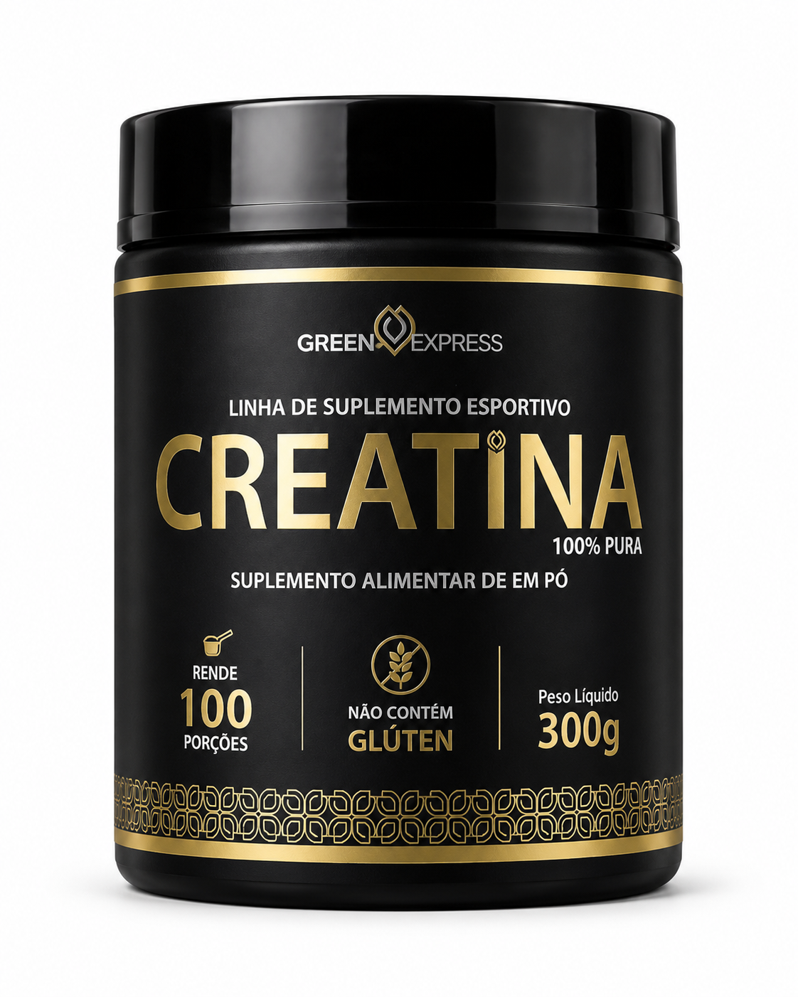 Creatina Monohidratada 100% Pura Green Express (300g) – Força, Energia e Ganho de Massa Muscular