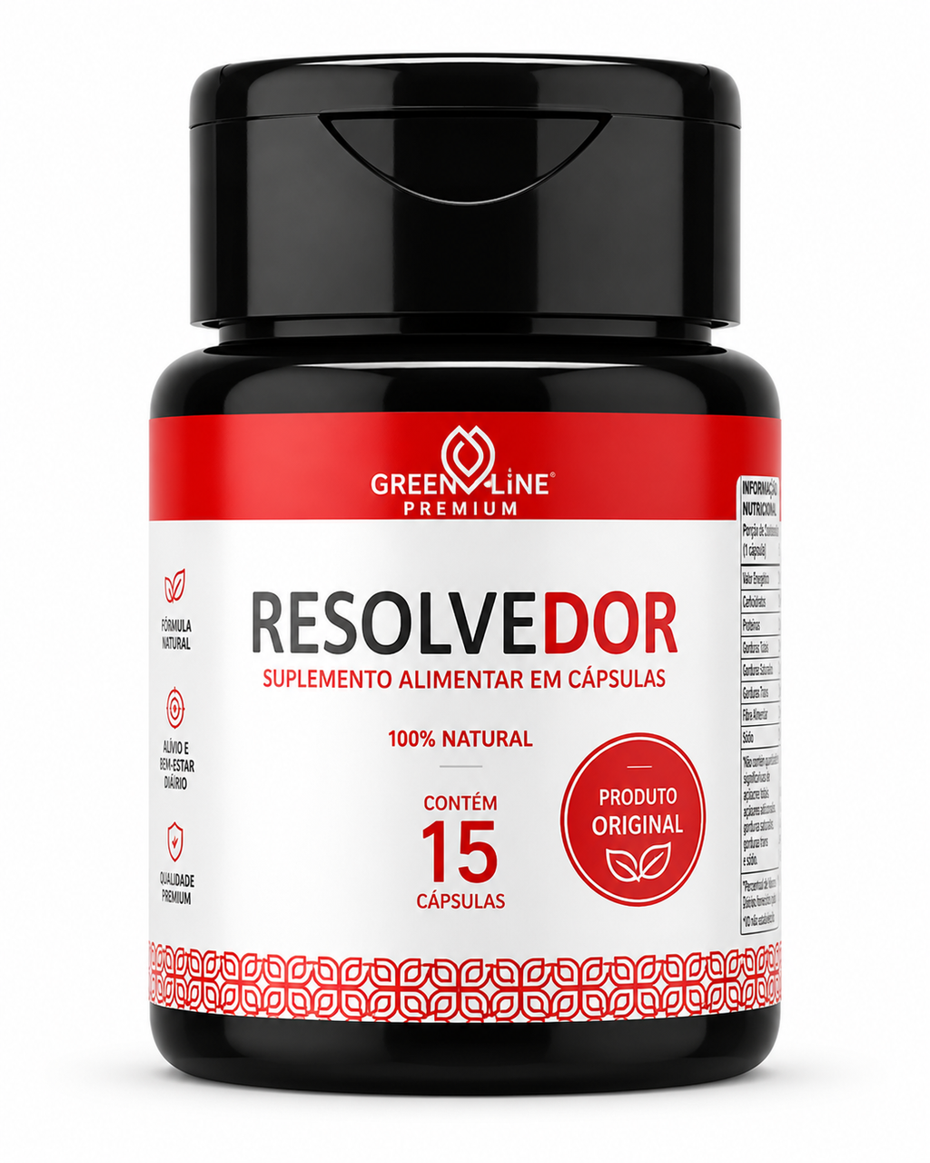 Resolvedor Green Line Premium (15 Cápsulas) – Suporte Completo para Ossos, Articulações, Músculos e Imunidade
