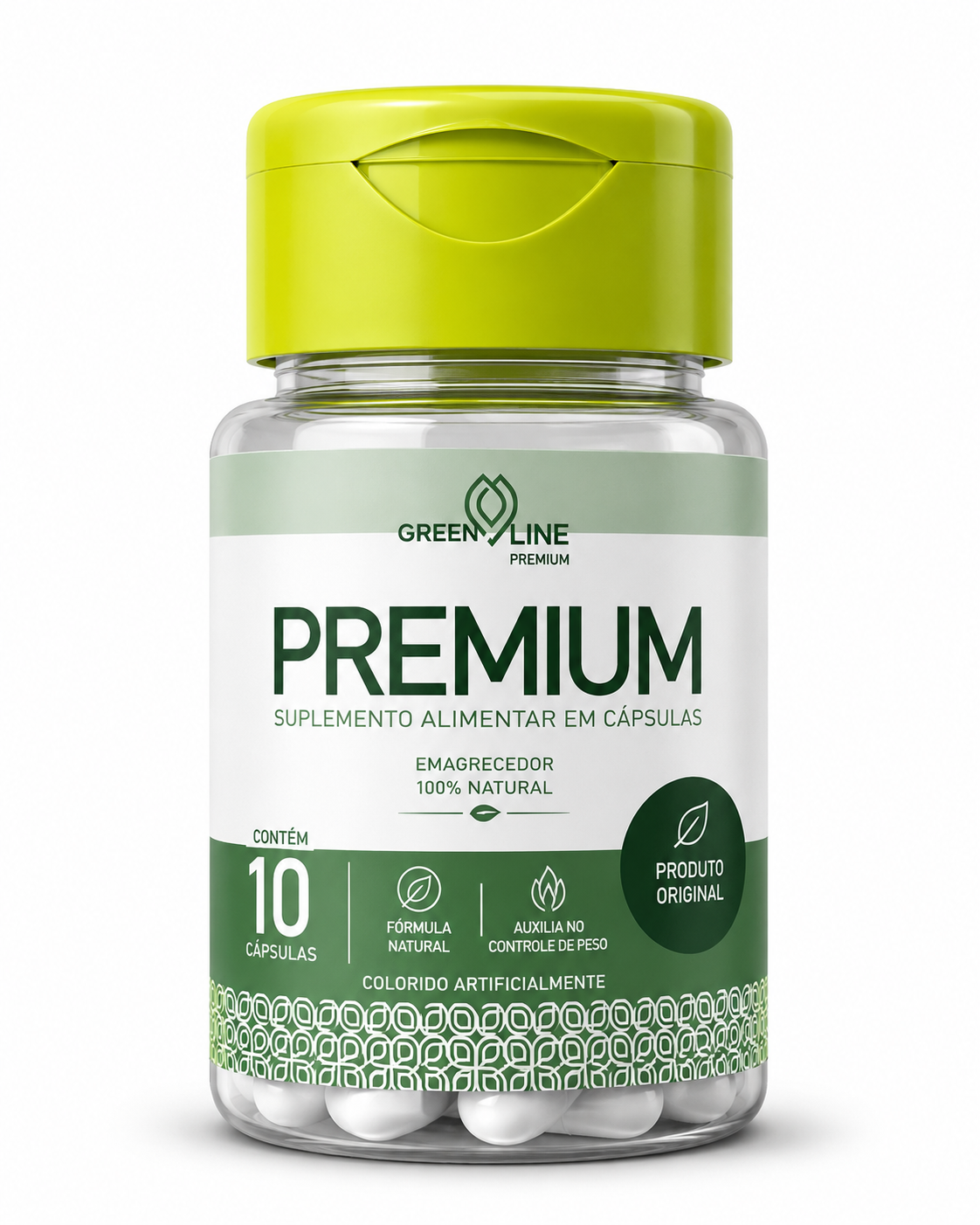 Premium Green Line 10 cápsulas – Emagrecedor 100% Natural: Aceleração Metabólica e Controle de Apetite com Ingredientes Premium