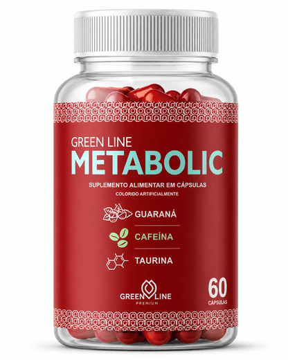 Metabolic Green Line 60 Cápsulas – Guaraná, Cafeína e Taurina