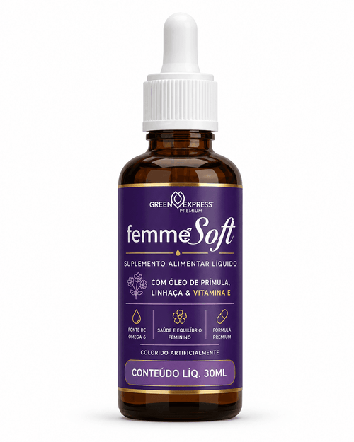 Femme Soft Green Express 30ml – Óleo de Prímula, Linhaça e Vitamina E