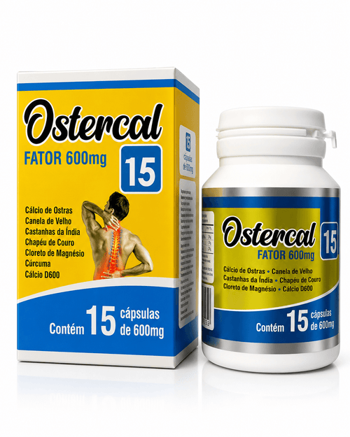 Ostercal Fator 600mg – Cálcio, Canela de Velho e Cúrcuma