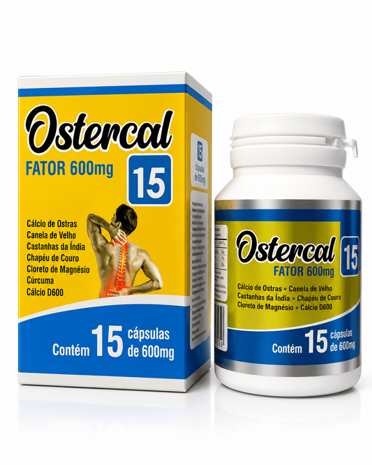 Ostercal Fator 600mg – Cálcio, Canela de Velho e Cúrcuma