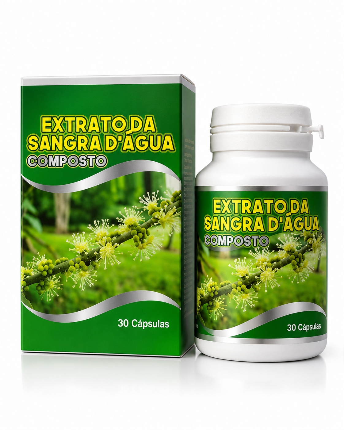 Extrato de Sangra d’Água Composto (30 Cápsulas) – Blend de Ervas com Cartilagem de Tubarão e Cálcio para Saúde Articular