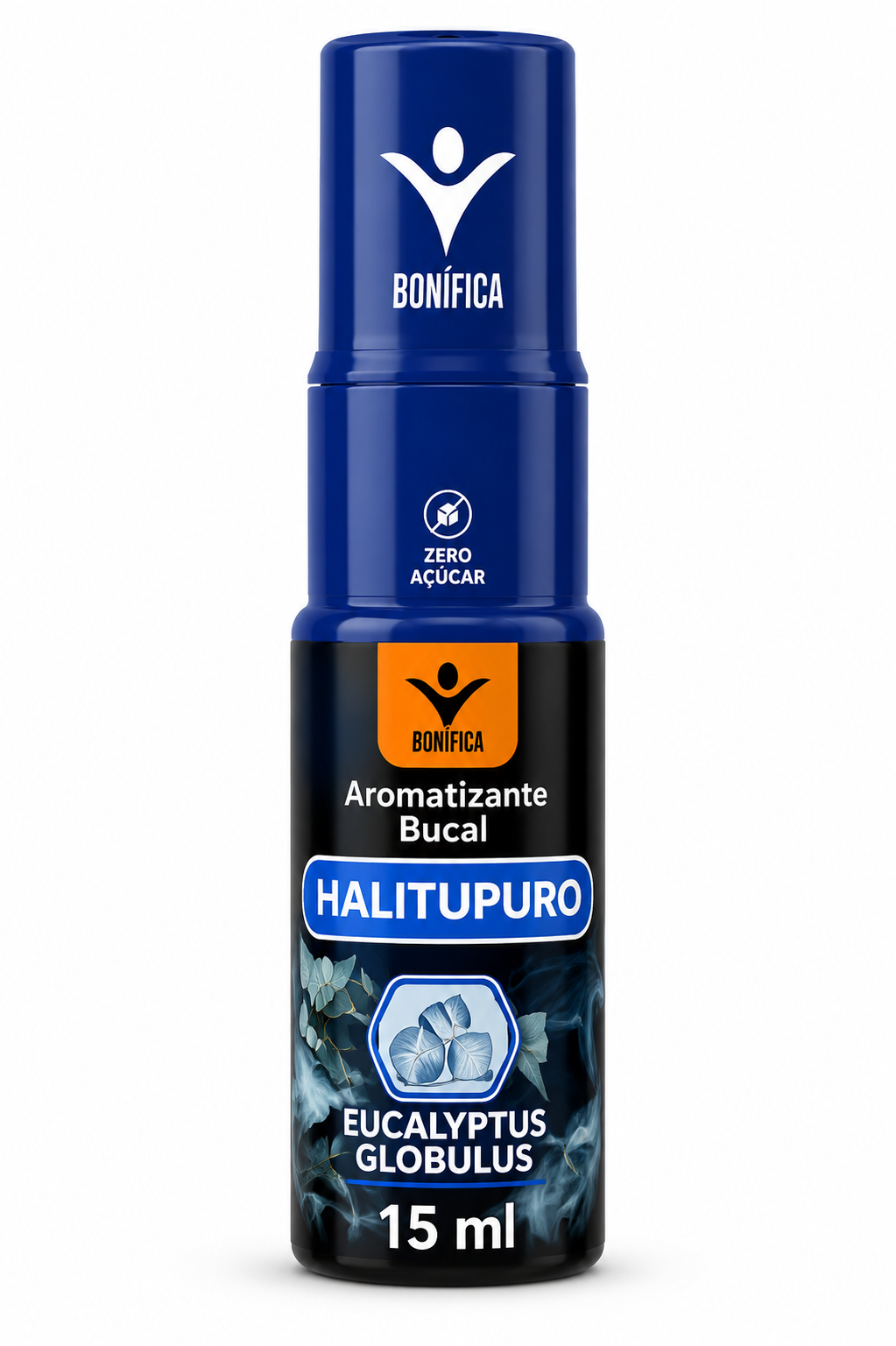 Halitupuro Bonífica 15ml – Aromatizante Bucal com Óleo Essencial de Eucalipto (Zero Açúcar)
