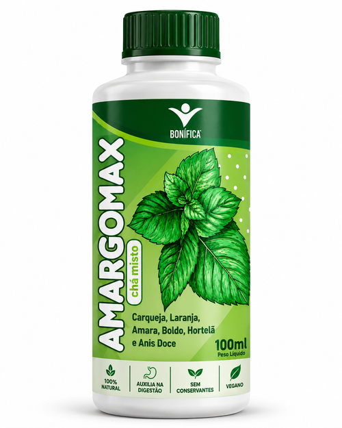 Amargomax Bonífica (100ml) – Blend de Ervas para Digestão, Saúde do Fígado e Detox Natural
