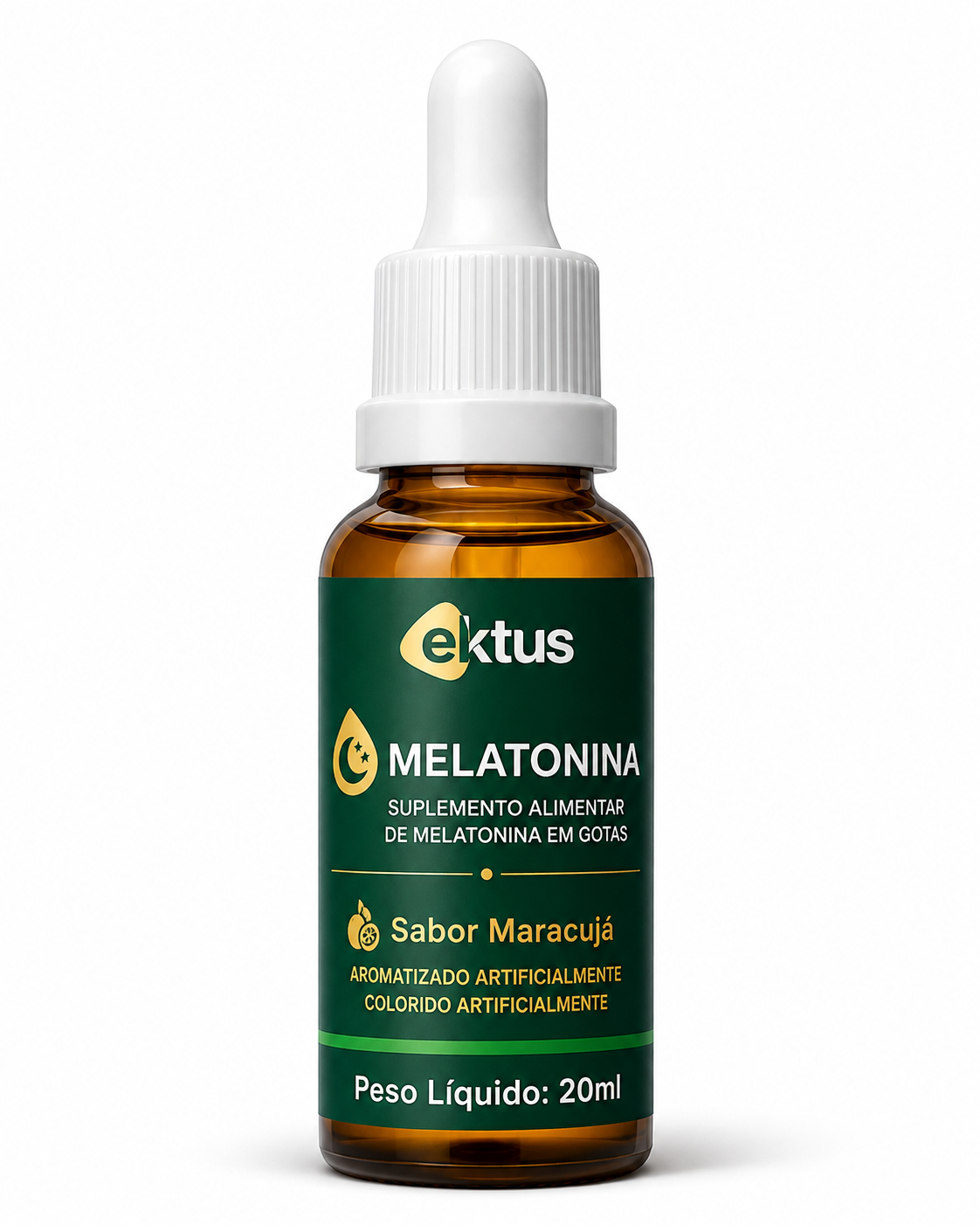 Melatonina em Gotas Ektus Sabor Maracujá (20ml) – Auxílio Prático e Personalizado para o Sono (Ektus)
