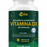 Vitamina D3 Ektus 60 Cápsulas – Suplemento Alimentar