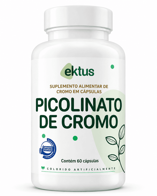 Picolinato de Cromo Ektus 60 Cápsulas – Suplemento Alimentar