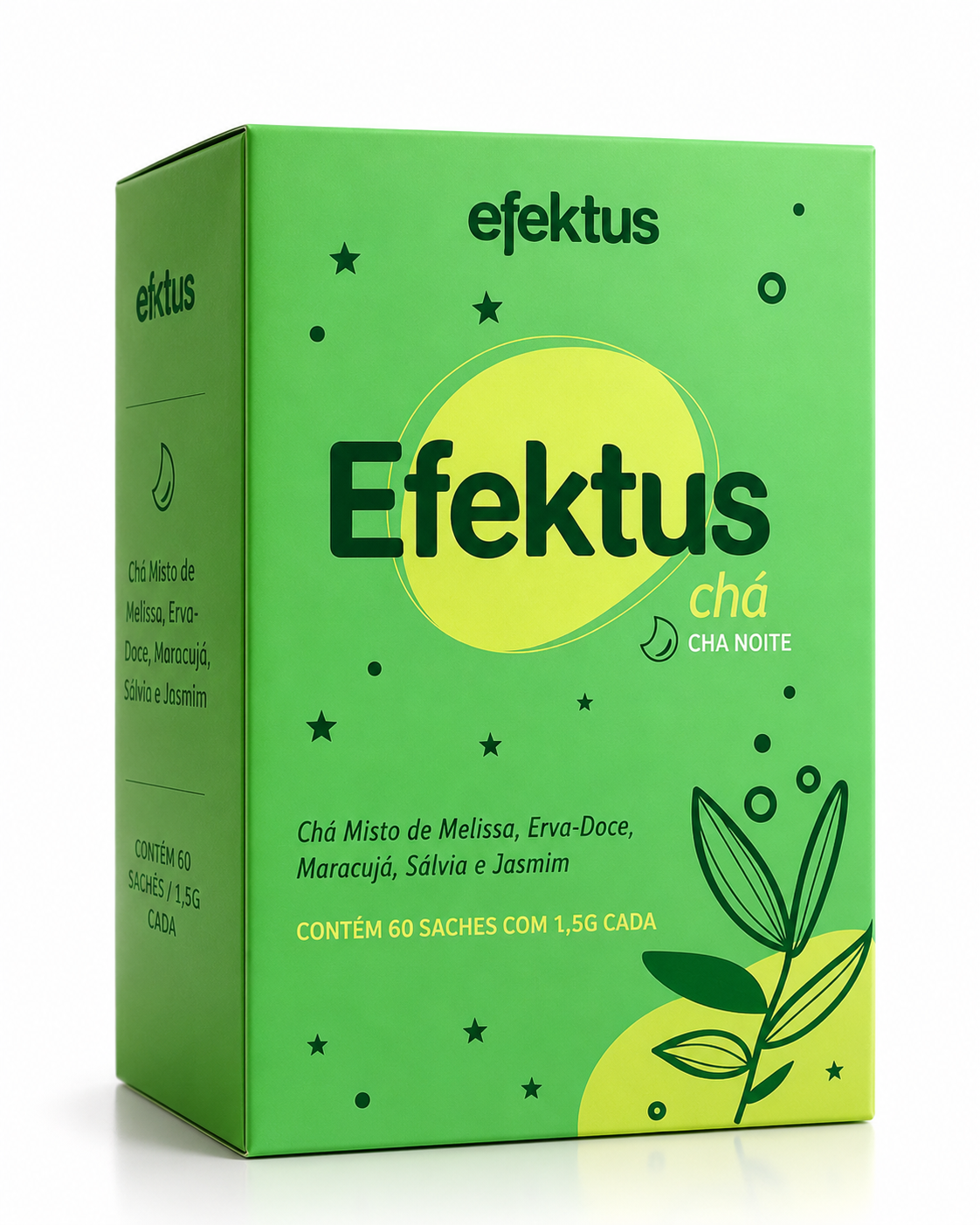 Efektus Chá Noite 60 Sachês – Chá Misto para Relaxamento, Equilíbrio e Sono Reparador (Ektus)