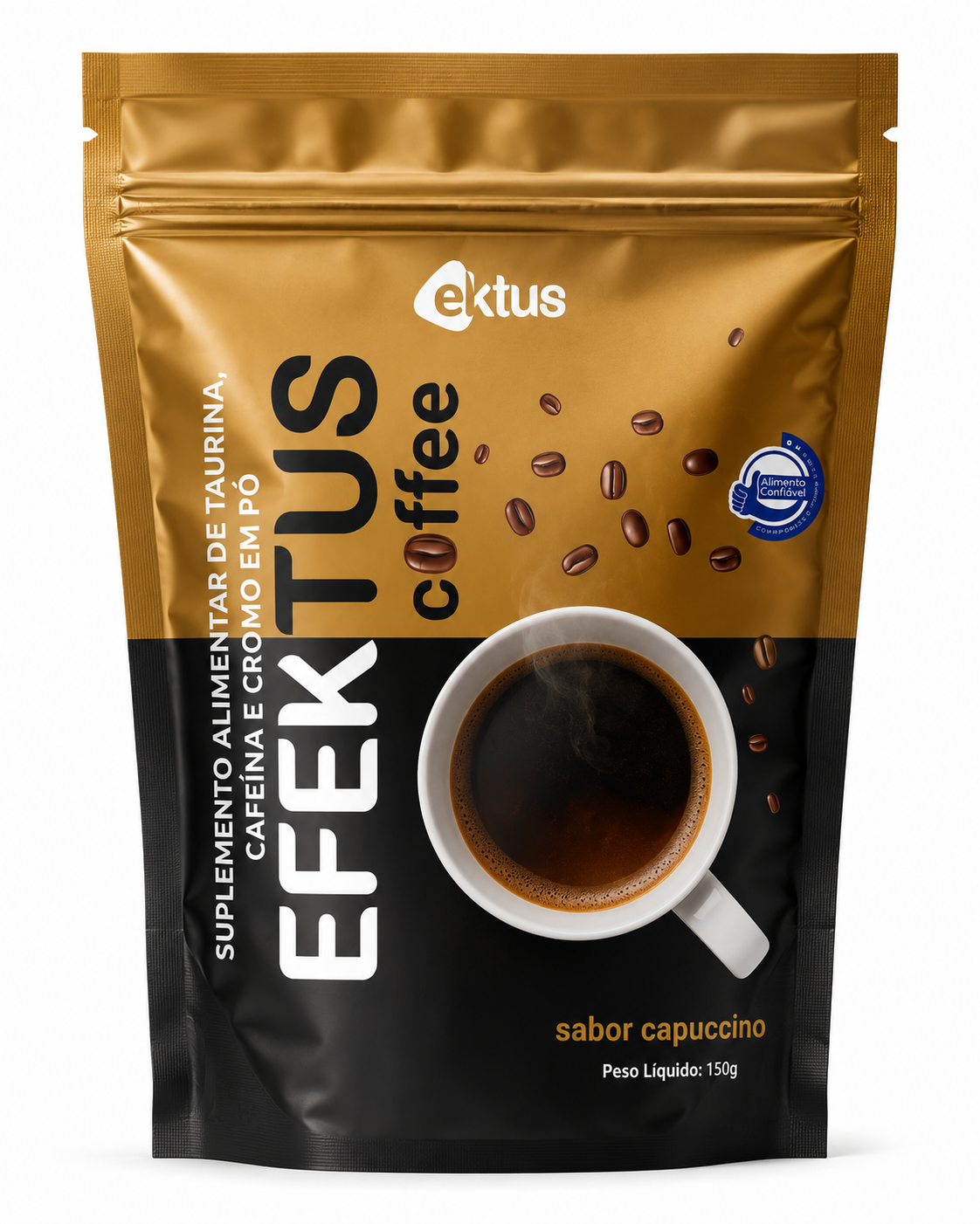 Efektus Coffee Capuccino Ektus (150g) – Café Funcional para Energia, Foco e Queima de Gordura (Ektus)