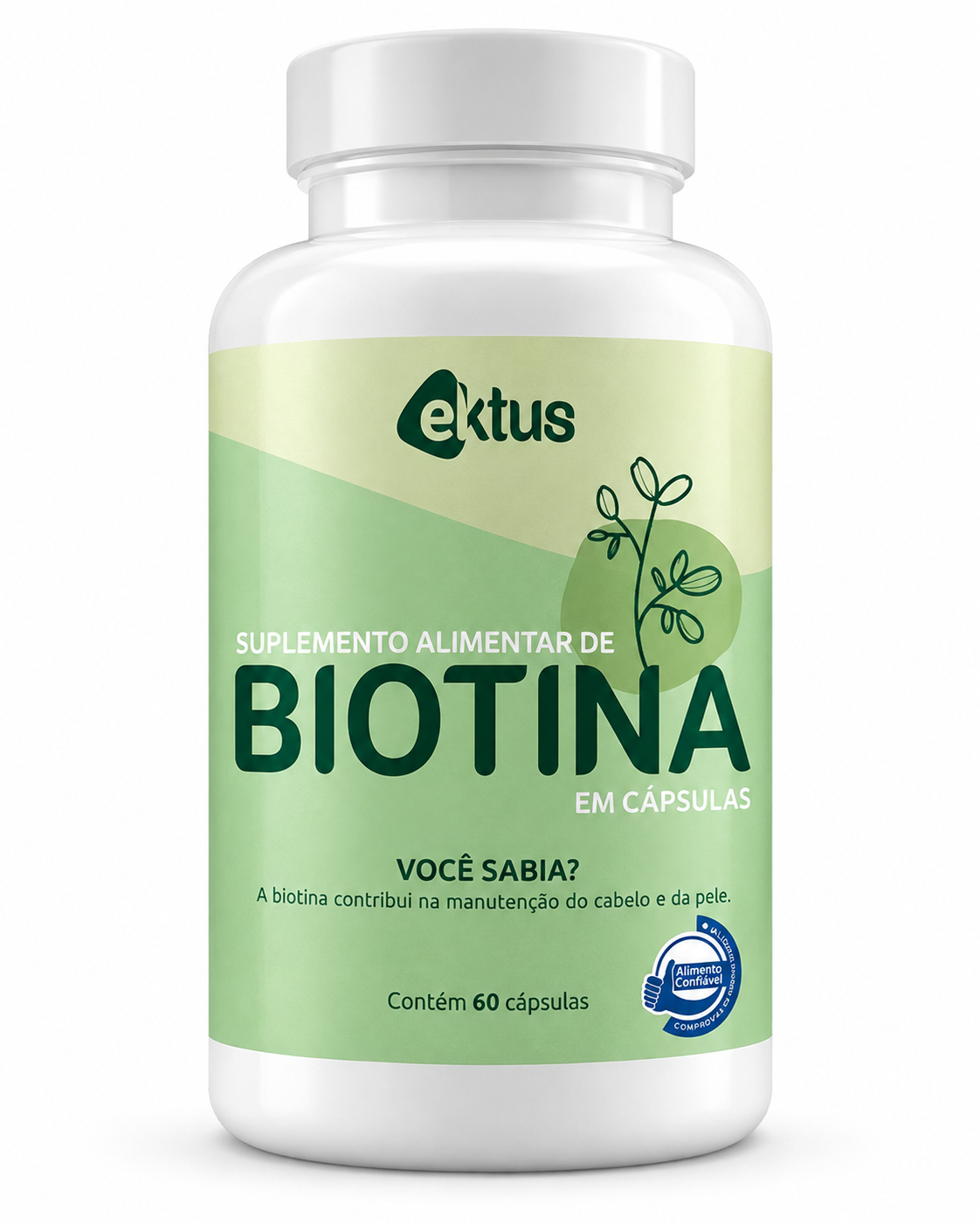 Biotina Ektus 60 Cápsulas – Manutenção e Saúde para Cabelos e Pele (Ektus)