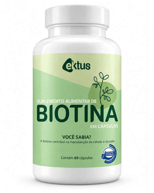 Biotina Ektus 60 Cápsulas – Suplemento Alimentar
