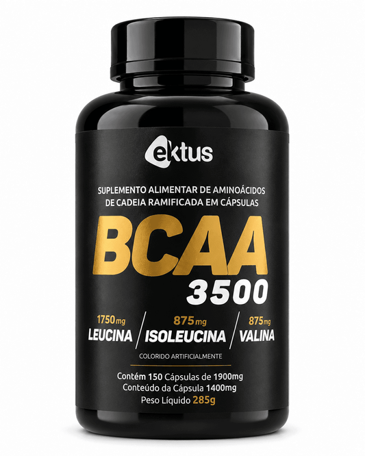 BCAA 3500 Ektus 150 Cápsulas – Aminoácidos de Cadeia Ramificada