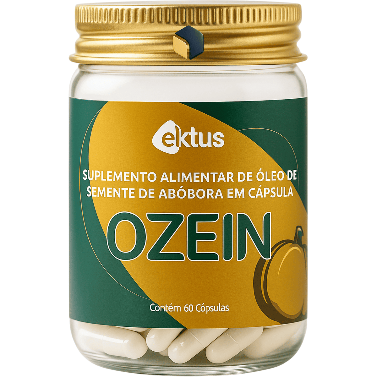 Ozein Óleo de semente de abóbora ozonizado – 60 cápsulas