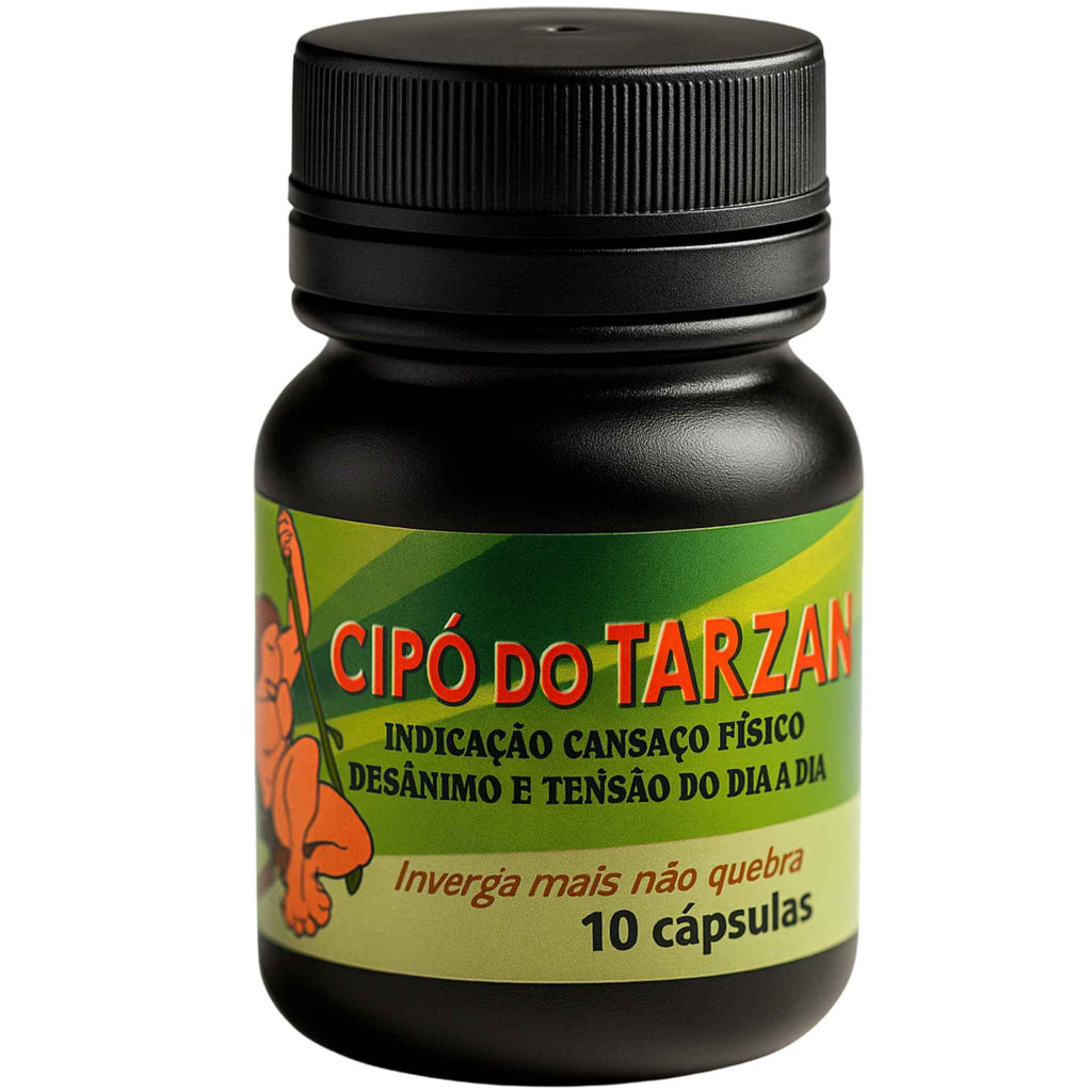 Cipó Tarzan Original – 10 cápsulas Suplemento Energético para Vigor e Disposição