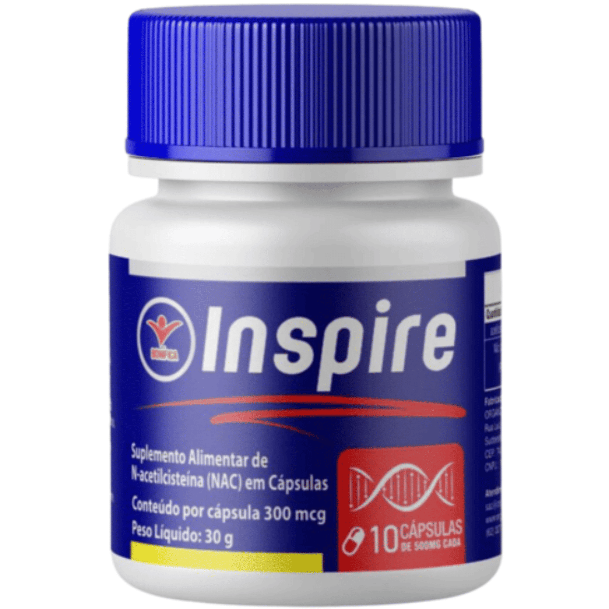 Inspire Bonifica – NAC 300 mg – Saúde Respiratória, Antioxidante e Bem-Estar