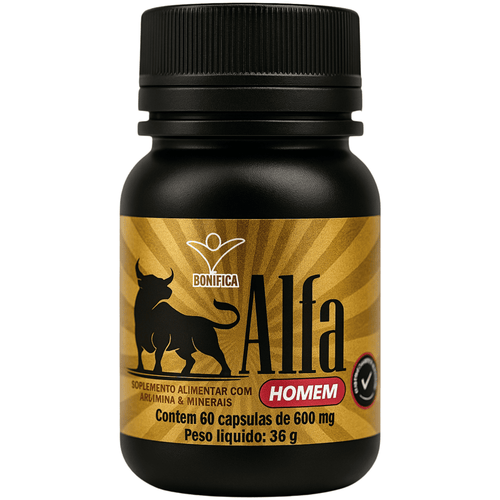 Alfa Homem – Bonifica – Cápsulas para Disposição Física e Revigoramento Masculino