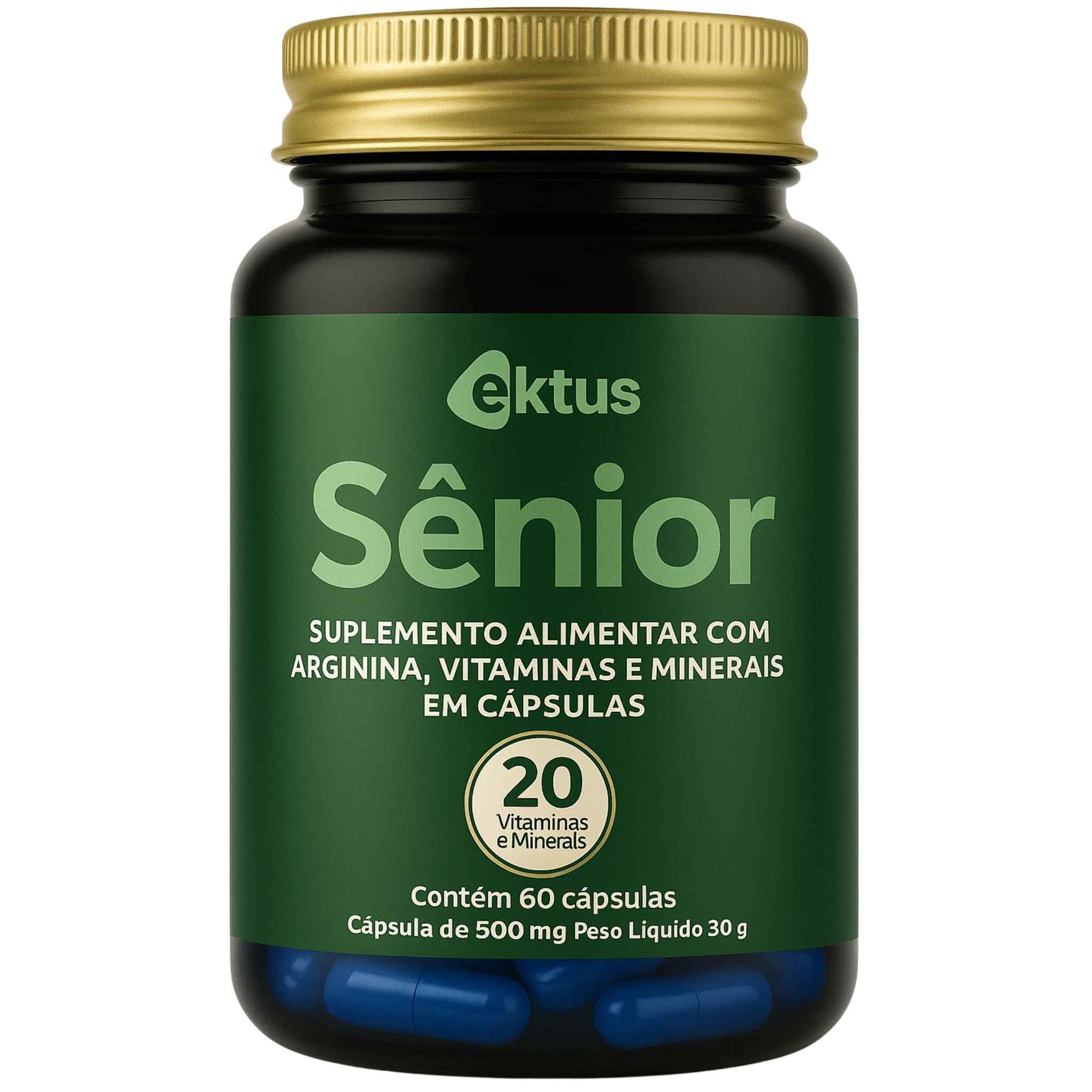 Sênior Ektus 60 Cápsulas – Fórmula Diária para Adultos 50+
