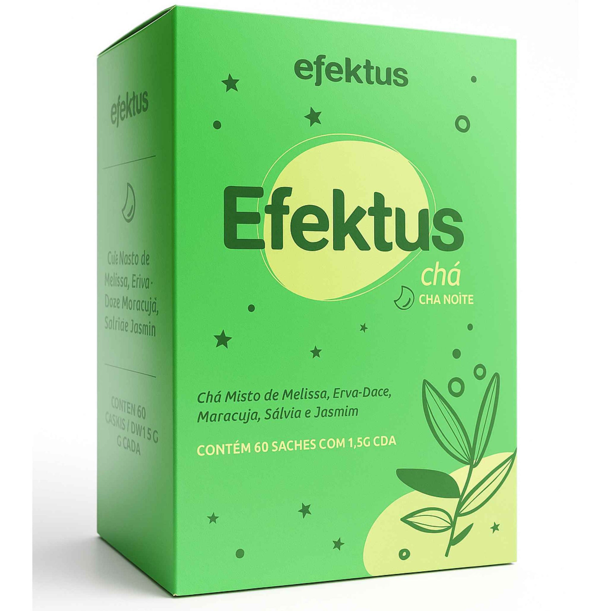Chá Efektus Noite 60 Sachês – Infusão Relaxante para o Fim do Dia