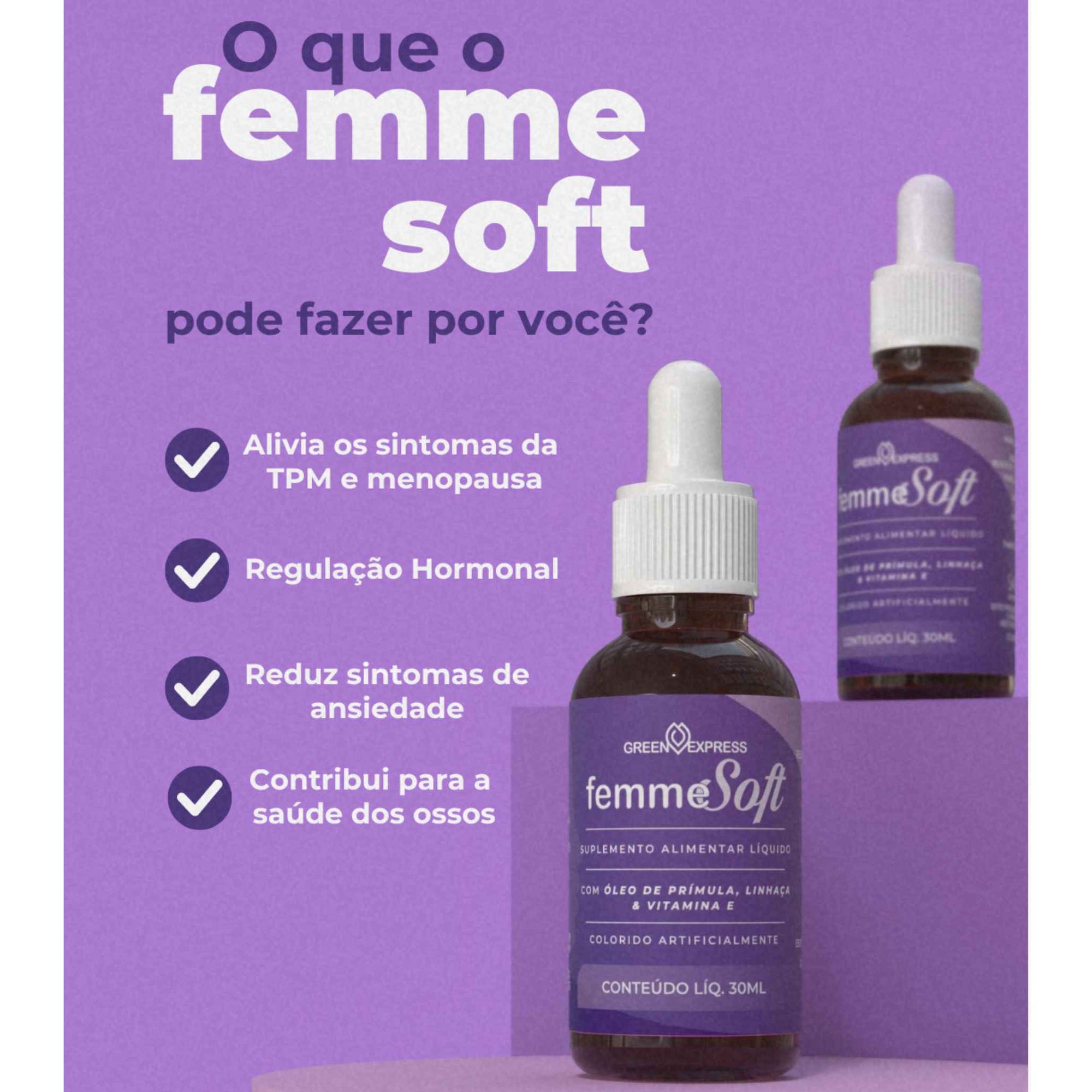 Femme Soft Green Line 50ml– Bem-Estar e Equilíbrio Feminino em Gotas