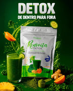 Renovita Detox em Pó 200g (Organza) – Sabor Laranja com Gengibre, Desincha e Seca Barriga
