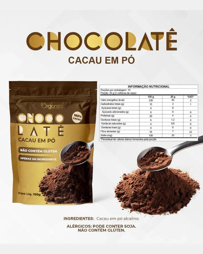Cacau em Pó 100% Puro Organza 150g