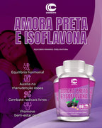 Suplemento Amora Preta e Isoflavona 60 Cáps. (Combate) – Alívio da Menopausa, Calorões e TPM (Vitadrop)