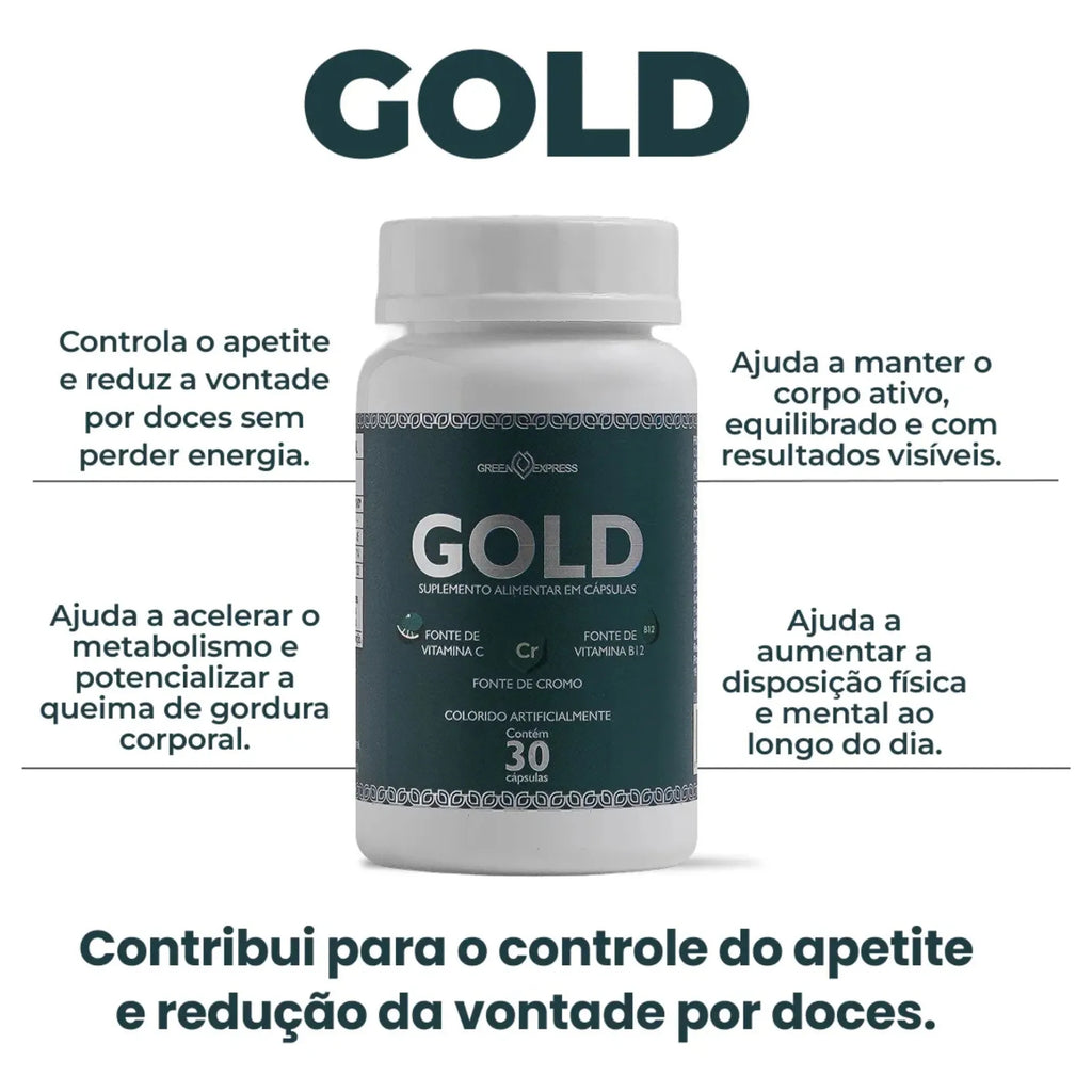 Gold Green Line 60 cápsulas– Suporte para Energia, Foco e Metabolismo