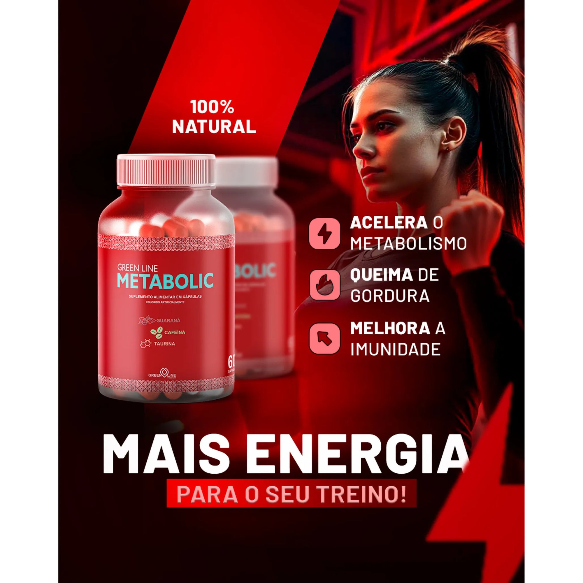 Metabolic Premium Green Line  60 Cápsulas – Suporte ao Metabolismo e Energia