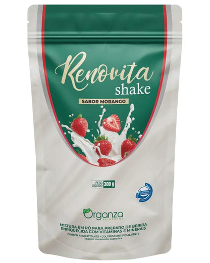 Renovita Shake Morango Organza 300g – Vitaminas e Minerais