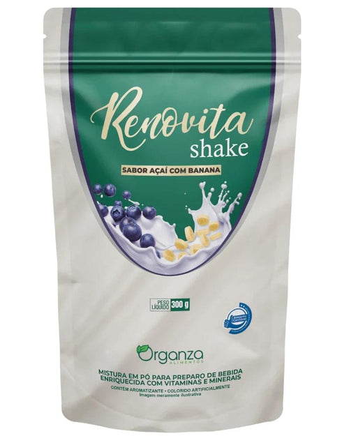 Renovita Shake Açaí com Banana Organza 300g – Vitaminas e Minerais