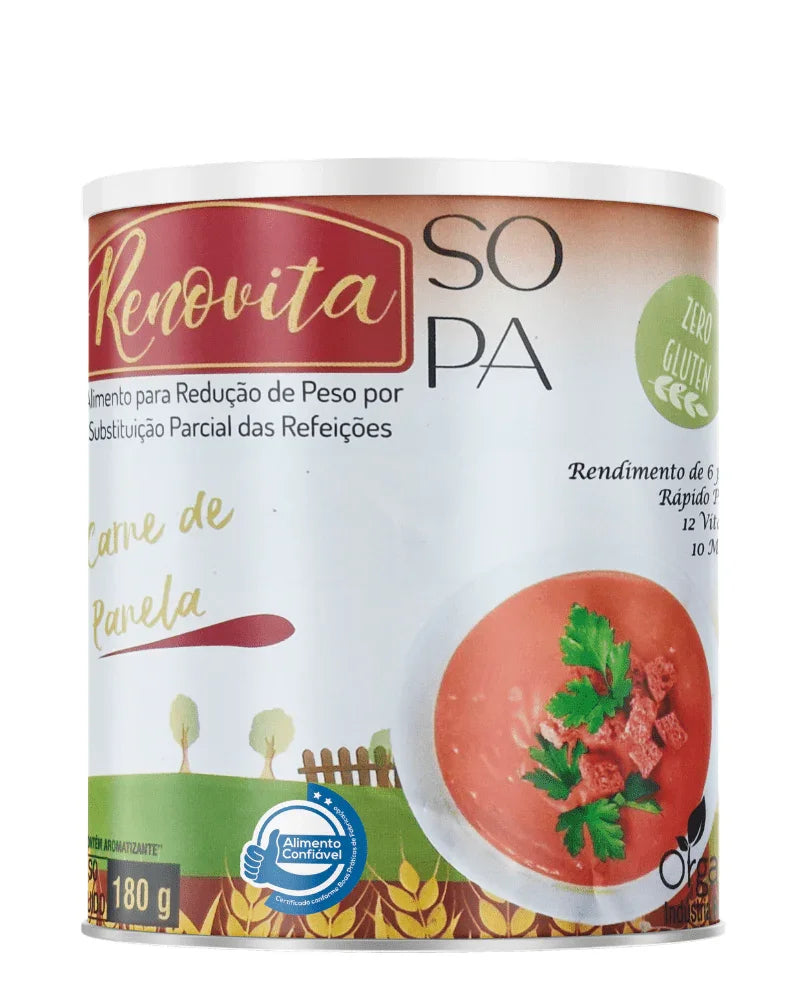 Renovita Sopa Carne de Panela 180g (Organza) – Emagrecimento, Conforto e Jantar Fit (Vitadrop)