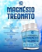 Magnésio Treonato 60 Cápsulas (Combate) – Memória, Sono Reparador e Foco Mental (Vitadrop)